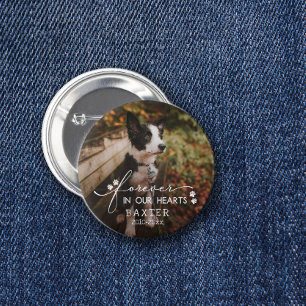 Pet-foto's verven voor altijd in ons hart ronde button 5,7 cm
