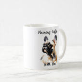 Pet Franse stier Waterverf personaliseren Mok (Voorkant rechts)