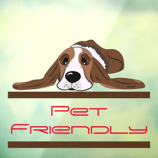 Pet Friendly Raamsticker (Vel 3)