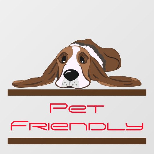 Pet Friendly Raamsticker (Vel)