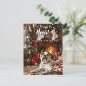 Pet-Friendly Real Estate Christmas dog  Briefkaart (Staand voorkant)