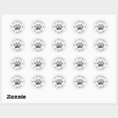 Pet Friendly waterverf paw Ronde Sticker (Vel)