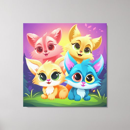 pet friends canvas afdruk (Voorkant)