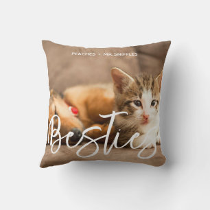 Pet Friends Dog Dad Cat mam Gift BFF Besties Foto Kussen