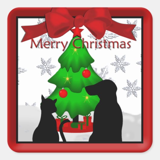 Pet Friends Kerst sticker (Voorkant)