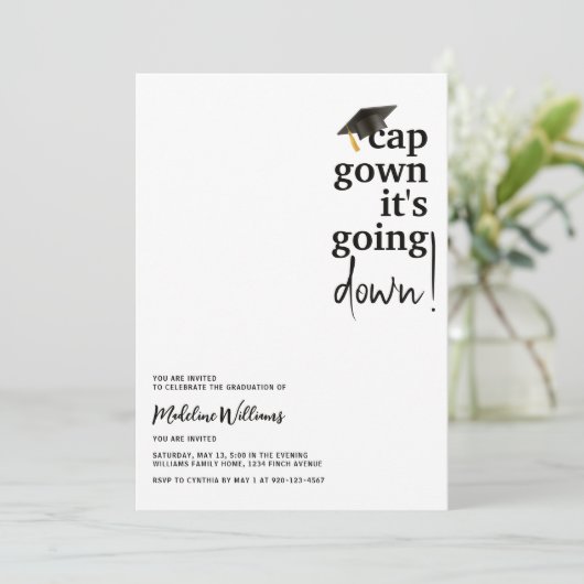 Pet gaat het Afstuderen omlaag. Kaart (Staand voorkant)