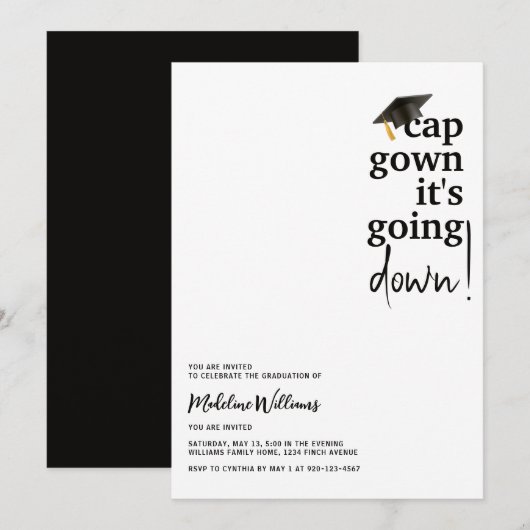 Pet gaat het Afstuderen omlaag. Kaart (Voorkant / Achterkant)