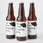 Pet gaat naar beneden. bier etiket (Flessen)