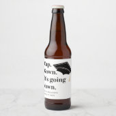 Pet gaat naar beneden. bier etiket (Voorkant)
