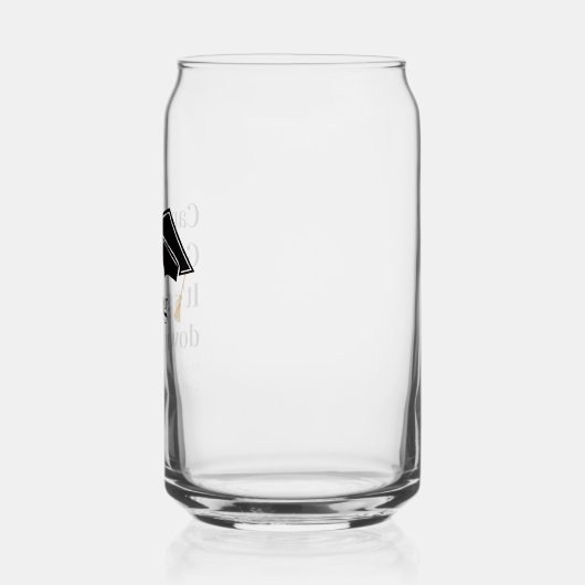 Pet gaat naar beneden. blikvorm glas (Links)