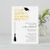 Pet gaat naar beneden. folie uitnodiging (Staand Voorkant)