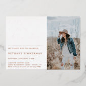 Pet gaat naar beneden. folie uitnodiging (Voorkant)