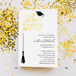 Pet gaat naar beneden. folie uitnodiging