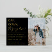 Pet gaat naar beneden. folie uitnodiging (Staand Voorkant)