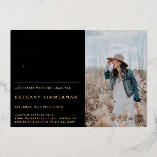 Pet gaat naar beneden. folie uitnodiging (Voorkant)