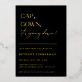 Pet gaat naar beneden. folie uitnodiging (Voorkant)