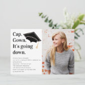 Pet gaat naar beneden Foto Afstuderen Kaart (Staand voorkant)