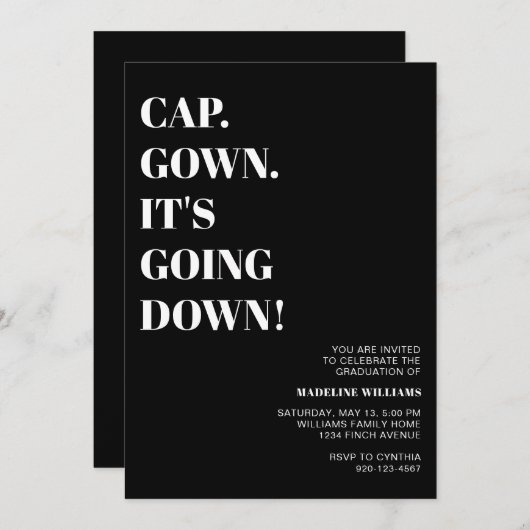 Pet gaat naar beneden. kaart (Voorkant / Achterkant)