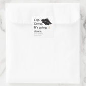 Pet gaat naar beneden. vierkante sticker (Tas)