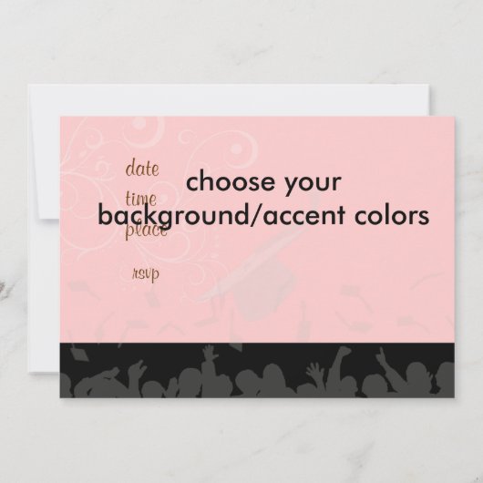 Pet + Gegeven + Zwemelen Afstuderen Uitnodiging/Fo Kaart (Achterkant)