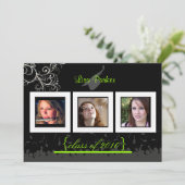 Pet + Gegeven + Zwemelen Afstuderen Uitnodiging/Fo Kaart (Staand voorkant)