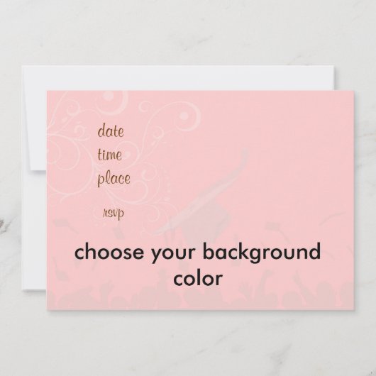 Pet + Gegeven + Zwemelen Afstuderen Uitnodiging/Fo Kaart (Achterkant)