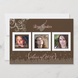 Pet + Gegeven + Zwemelen Afstuderen Uitnodiging/Fo Kaart