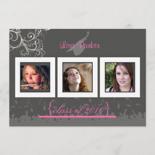 Pet + Gegeven + Zwemelen Afstuderen Uitnodiging/Fo Kaart