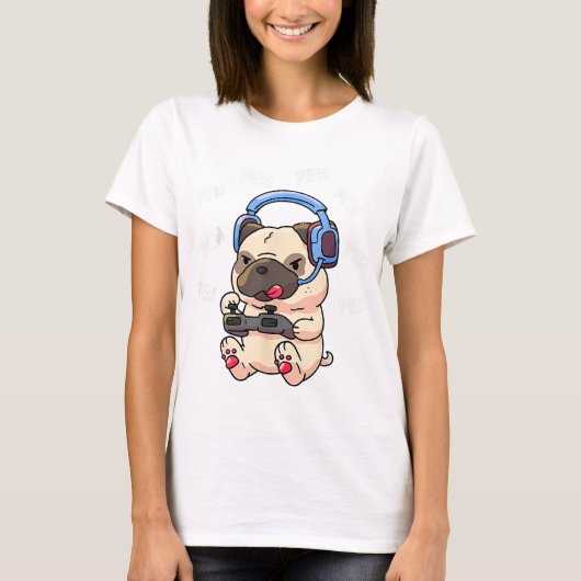 pet, gift for pug, puppy t-shirt (Voorkant)