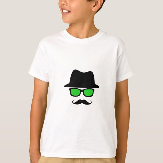 Pet Glasses Mustache T-shirt (Voorkant)