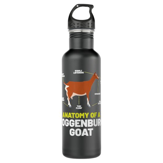Pet Goat Lovers Meme Pet Animal Pun Funny Toggenbu Waterfles (Voorkant)