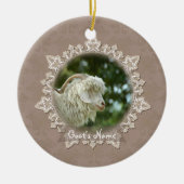 Pet Goat Memorial  Lace Ornament (Voorkant)
