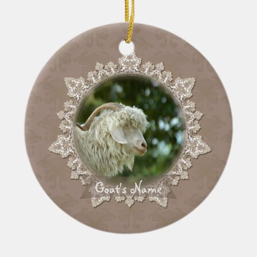 Pet Goat Memorial Lace Ornament (Voorkant)