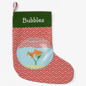 Pet Goldfish Personalized Kleine Kerstsok (Voorkant)