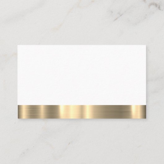 Pet | Goudmetaaltrim Visitekaartje (Achterkant)