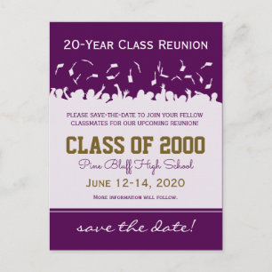 Pet & Gown Class Reunion Save-the-Date Briefkaart