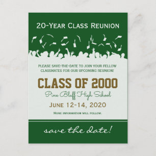 Pet & Gown Class Reunion Save-the-Date Briefkaart