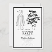 Pet Gown Het gaat naar beneden Bow Graduation Part Kaart (Voorkant)