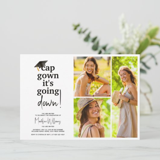 Pet Gown Het gaat naar beneden Photo Collage Afstu Kaart (Staand voorkant)