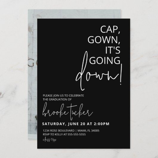 Pet Gown, het gaat naar Funny Graduation Party Kaart (Voorkant / Achterkant)