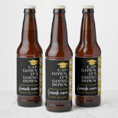 Pet Gown It's Going Down - Naam Modern Afstuderen Bier Etiket (Flessen)