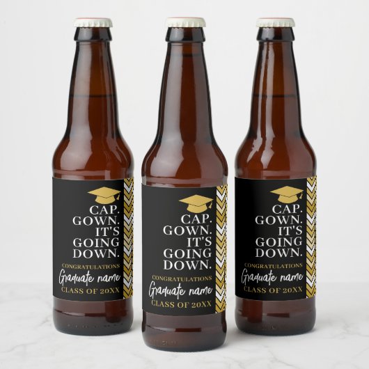 Pet Gown It's Going Down - Naam Modern Afstuderen Bier Etiket (Flessen)