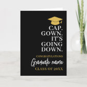 Pet Gown It's Going Down - Naam Modern Afstuderen Kaart (Voorkant)