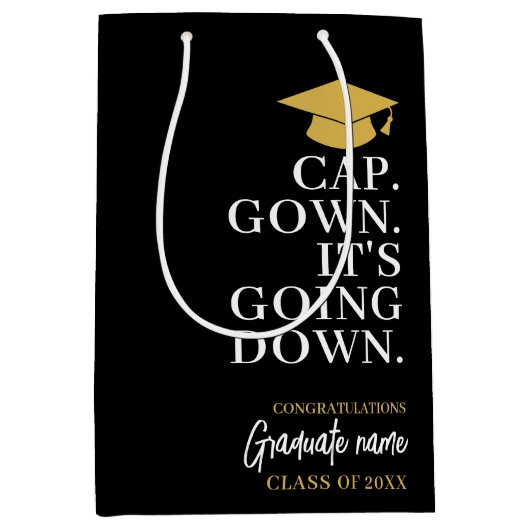 Pet Gown It's Going Down - Naam Modern Afstuderen Medium Cadeauzakje (Voorkant)