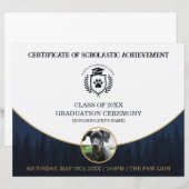 Pet Graduation Certificate Dog Training Diploma (Voorkant / Achterkant)