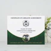 Pet Graduation Certificate Dog Training Diploma (Staand voorkant)
