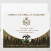 Pet Graduation Certificate Dog Training Diploma (Voorkant / Achterkant)