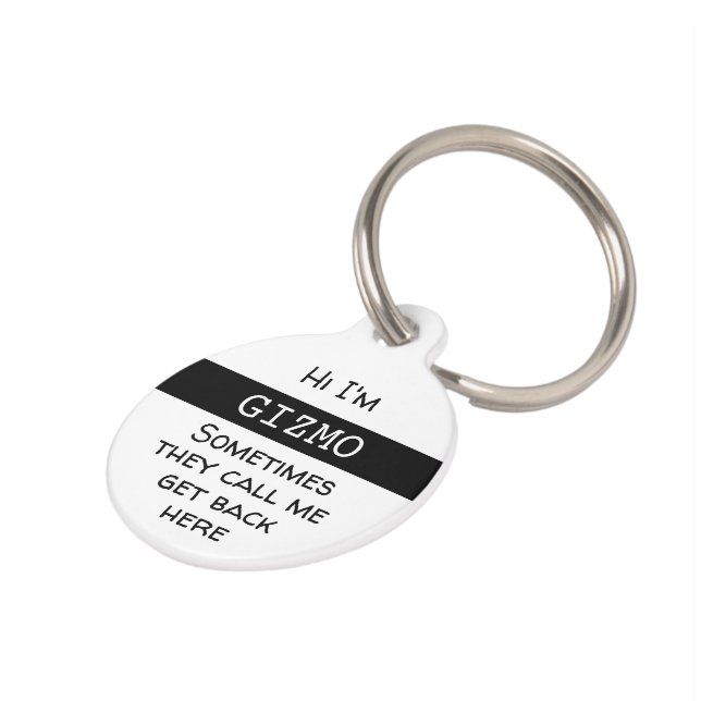 Pet grappig, aanpassen huisdierpenning (Zijkant)