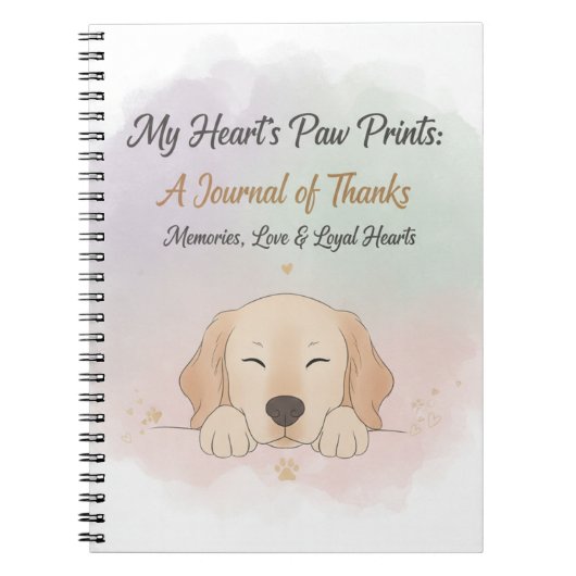 Pet Gratitude & Memory Journal Cover – Dog & Cat  Notitieboek (Voorkant)