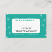 Pet Groomer Afspraak Visitekaartje (Achterkant)